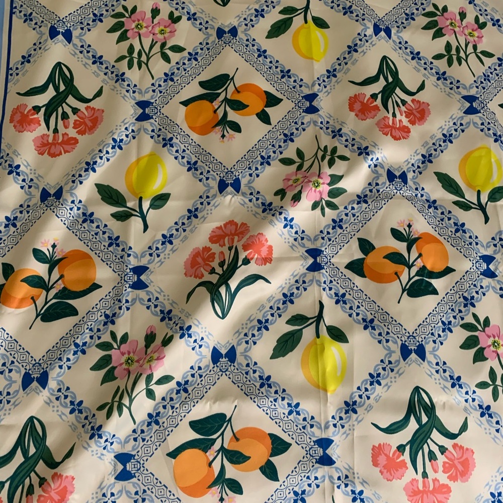 Old Navy Silk Fruit Floral Scarf